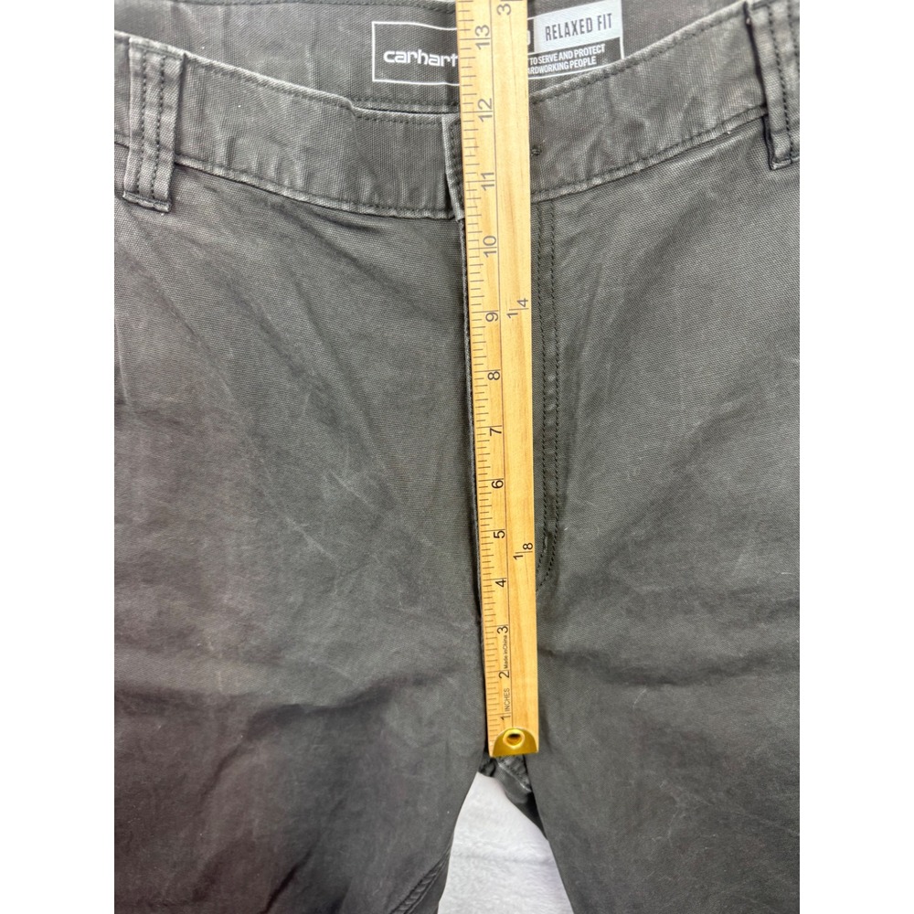 Carhartt Relaxed Fit Carpenter Pants Mens 40x30 Gray Canvas Work Utility - Picture 4 of 7
